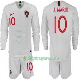 Billige Fotballdrakter Portugal J. MARIO 10 Barn VM 2018 Bortedraktsett Langermet